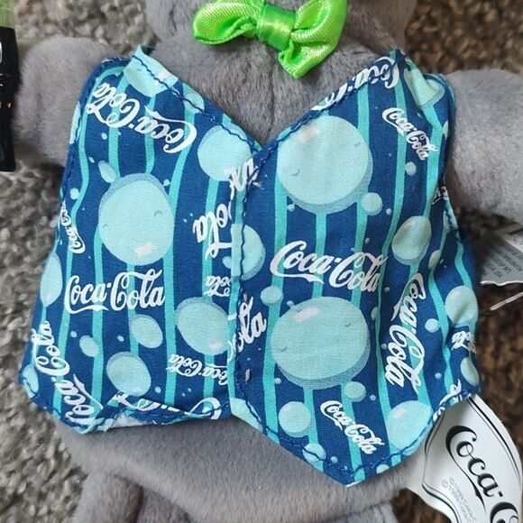 Style #0207 Coca Cola Seal In Vest & Knit Cap Bean Bag Plush - Picture 5 of 15
